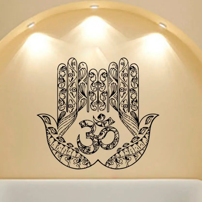 Yoga Wall Decal Buddha Hand Wall Mural Yoga Studio Wall Art Home