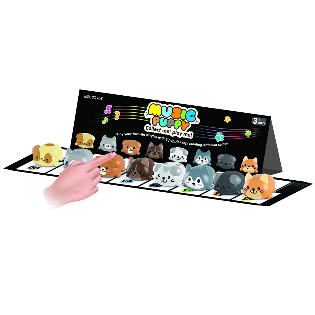 

8pcs/set Dog-shaped Music Puppy Toy Electric Musical Scale Dog Musical Performance for Children Kids Over 3 Years Old Toy Gift