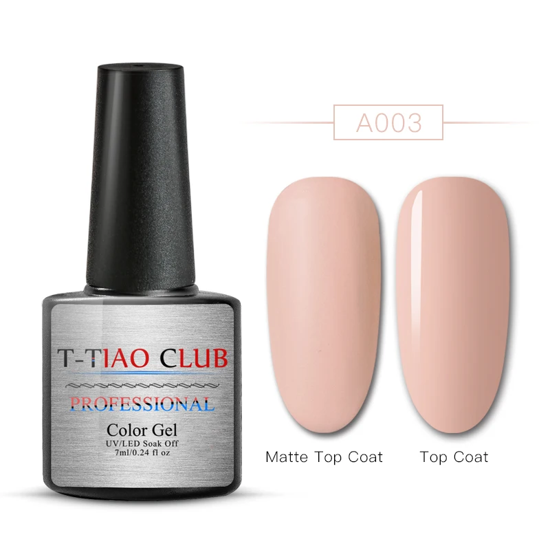 T-TIAO CLUB, 7 мл, матовое верхнее покрытие, счастливый цвет, Полупостоянный Гель-лак, УФ светодиодный, лампа, долговечный, отмачивается, Гель-лак для ногтей - Цвет: AAM30299