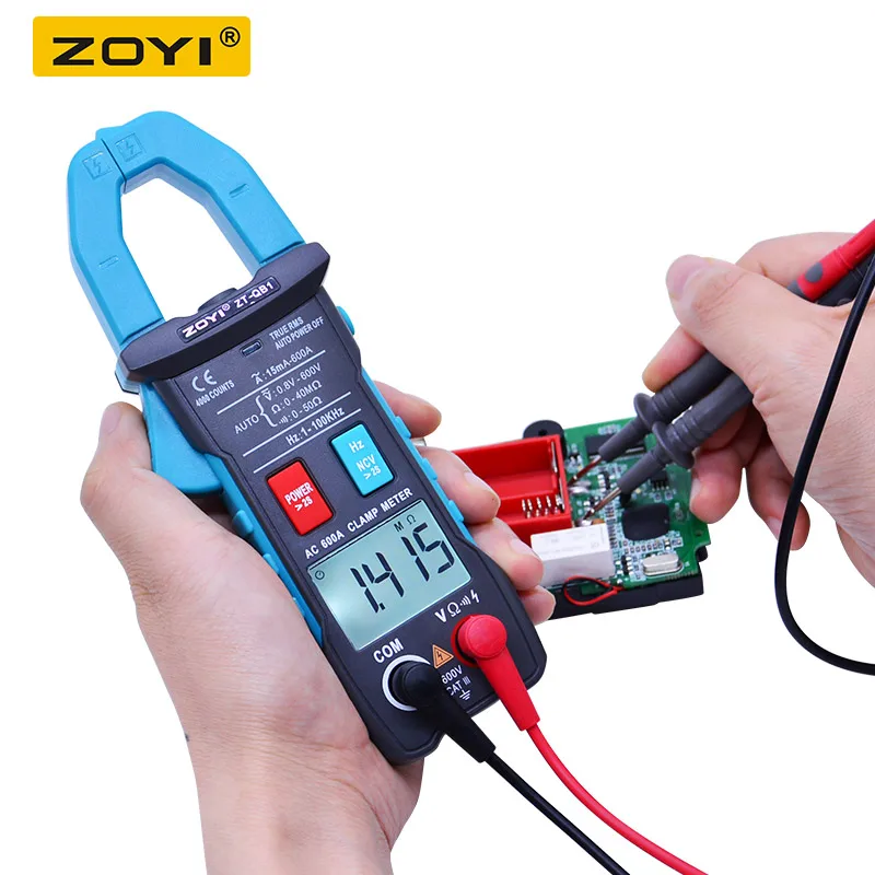 ZOYI ZT QB1 4000 отсчетов 600A клещи мультиметр True RMS пиковый диапазон Авто Диапазон AC/DC