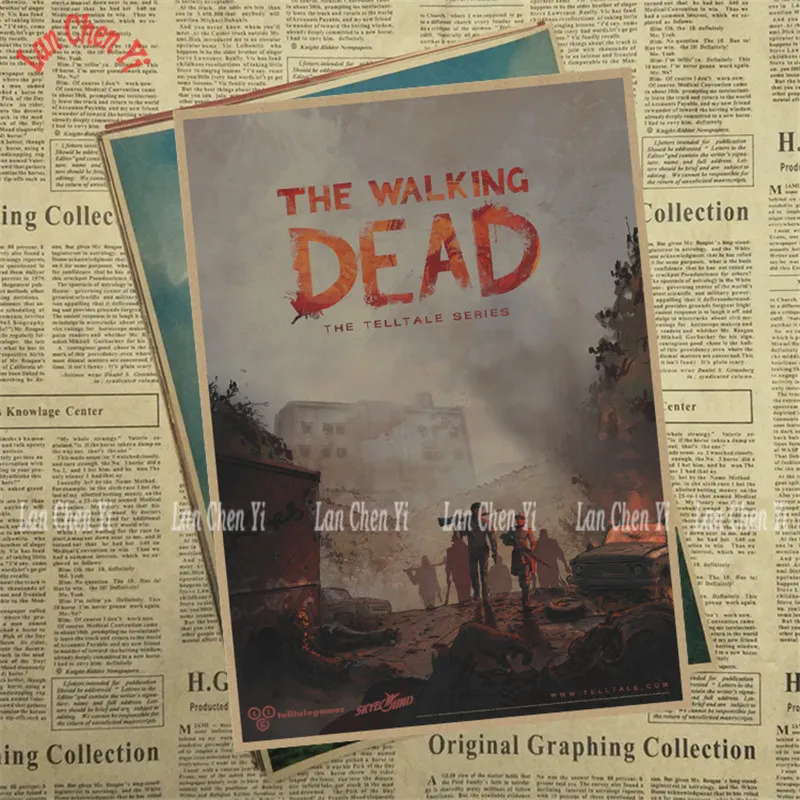 Классический фильм крафт-бумага плакат Ходячие мертвецы сезон 7 Креативные обои украшение интерьера