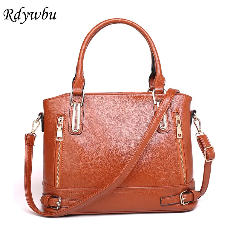 

Rdywbu Fashion Luxury PU Leather Satchel Handbag Women Famous Brand Big Crossbody Shoulder Bag Vintage Messenger Bag Bolsa B520