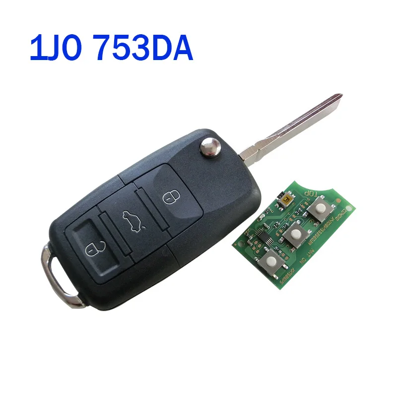 1J0 753DA/753AH 1KO 753G/753N складной откидной дистанционный ключ 433 МГц для VW Volkswagen Golf MK4 1998
