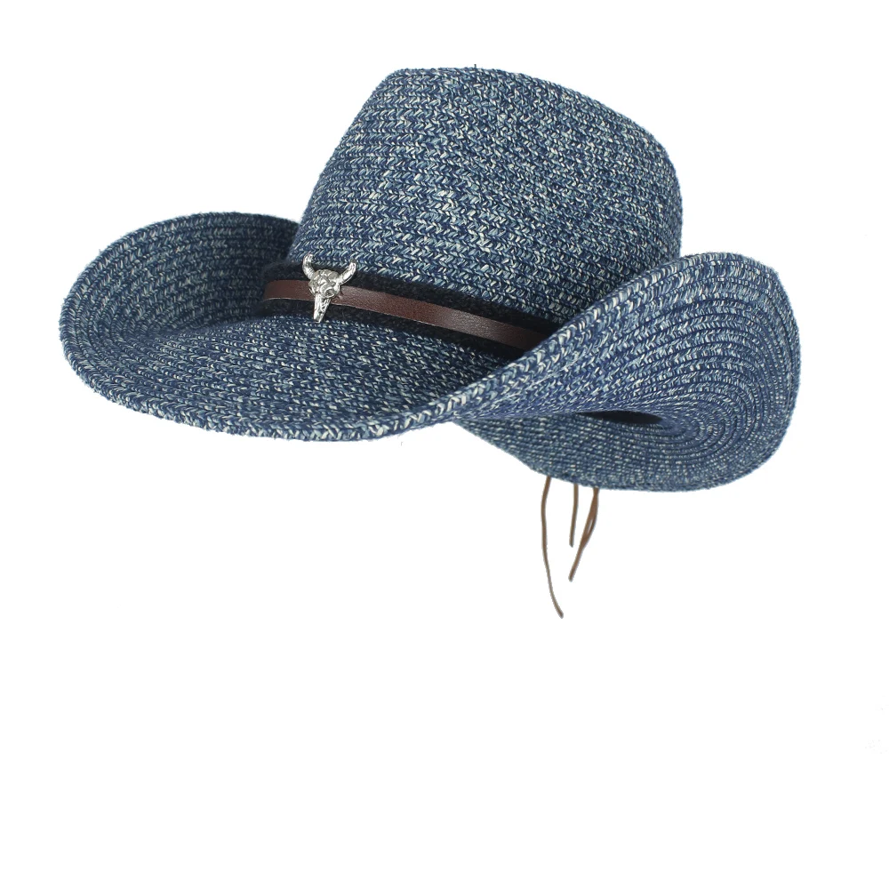 Полые западная ковбойская шляпа для женщин и мужчин летняя соломенная Sombrero Hombre пляжная ковбойская джаз шляпа от солнца Размер 57-59 см