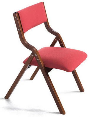 Твердые деревянные складные стулья Джейн. Ткань стул маджонг стол и стул - Цвет: Оранжевый