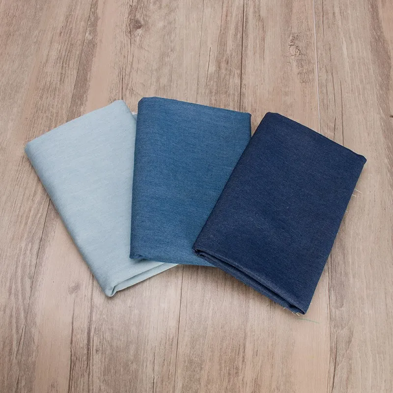

Overvalue Thin 100% Cotton Blue Jeans Denim Fabric Indigo Denim Fabric for Clothes Sewing Patchwork Fabric DIY Craft 50*150cm