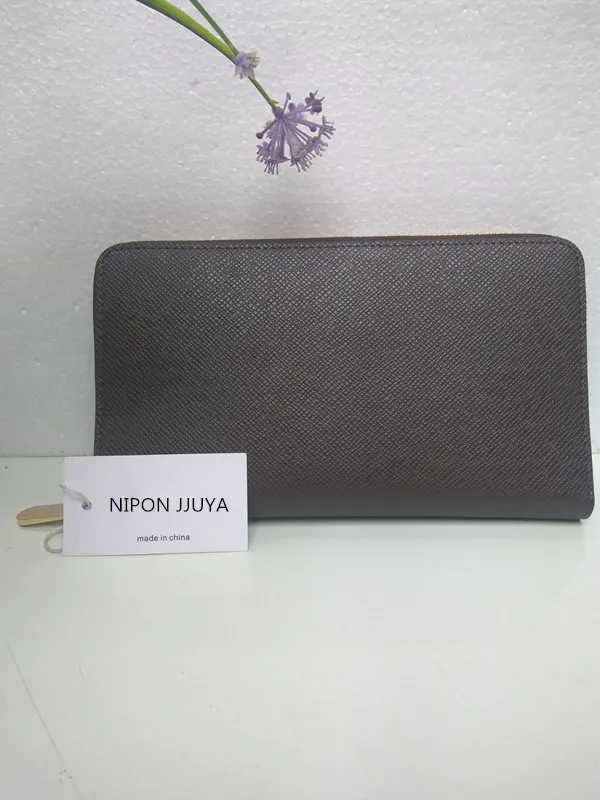 

Hot selling!! 2017NIPON JJUYA new fashion business casual large capacity high quality Genuine Leather Long zippy Wallets