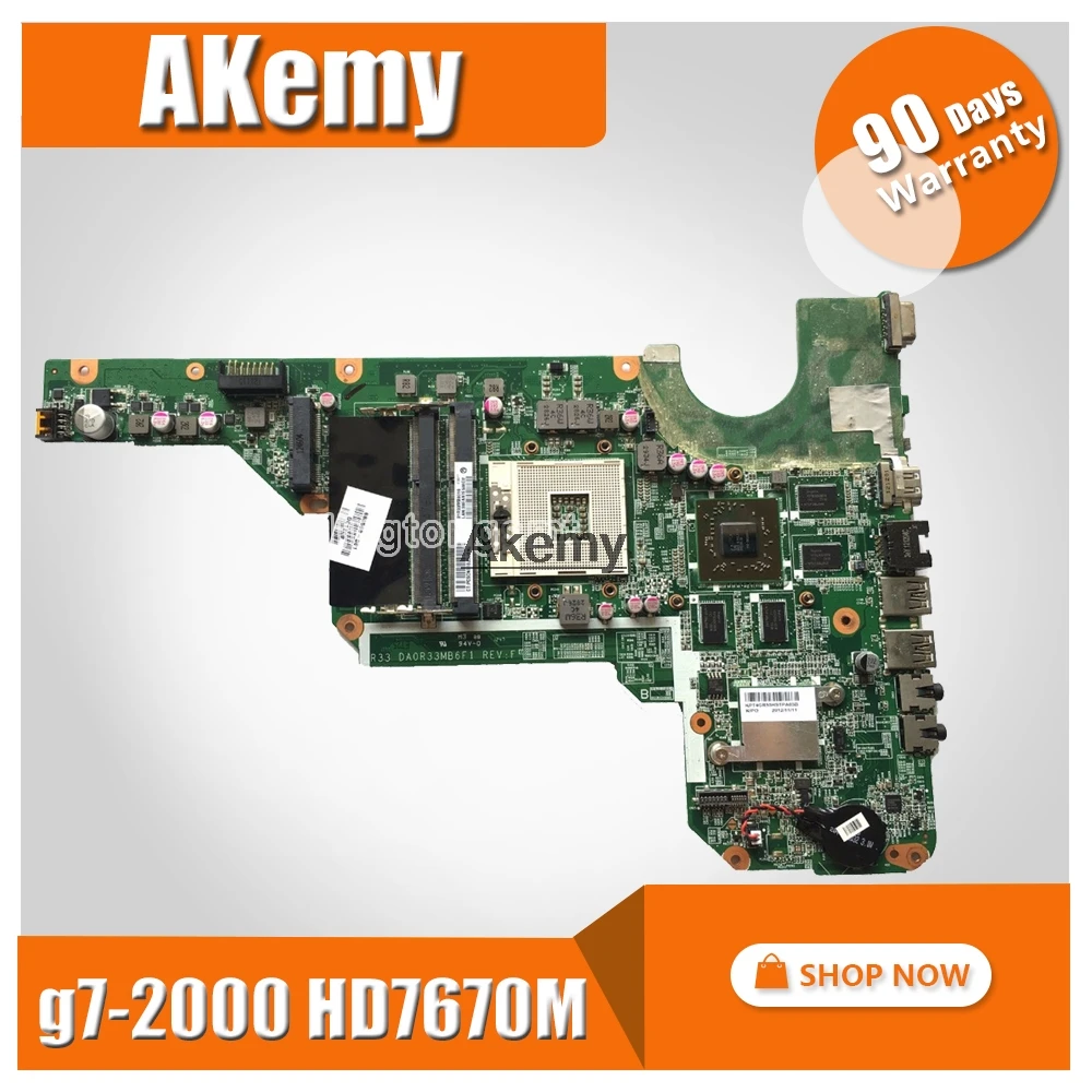 

680569-001 680570-501 Laptop Motherboard Para Hp pavilion g4 g4-2000 g6-2000 g6 g7 g7-2000 DA0R33MB6F1 HD7670M