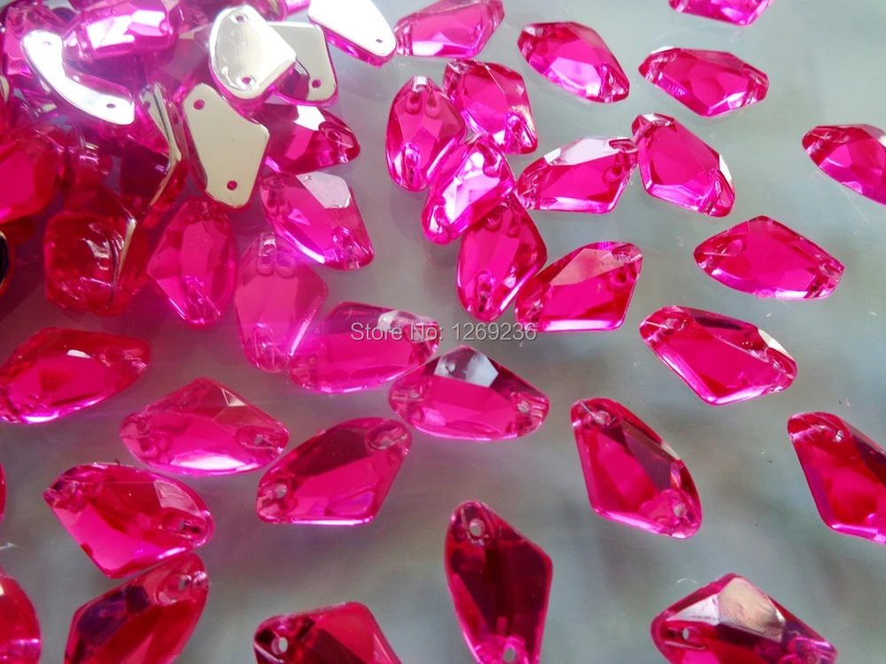 200 шт 9*14 мм розовый пришить на горный хрусталь Галактической формы акриловые камни стразовый алмазный камень