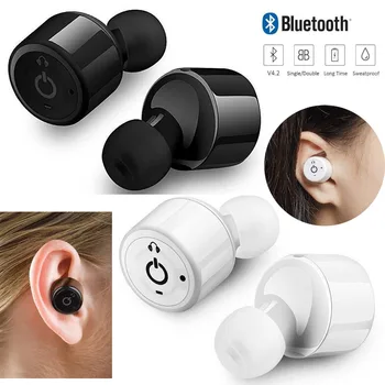 

Twins TWS True Wireless Stereo Headset With Mic Handfree Headphone Mini Bluetooth Earphone For Android IOS Cell Phones PC Tablet