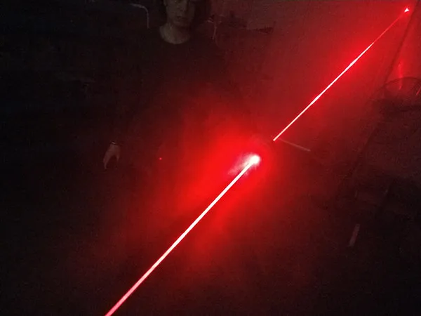 Красная Черновая Лазерная лампа с двойной головкой и мечом грубого луча 650 нм портативный лазерный реквизит для танцев 200 мВт