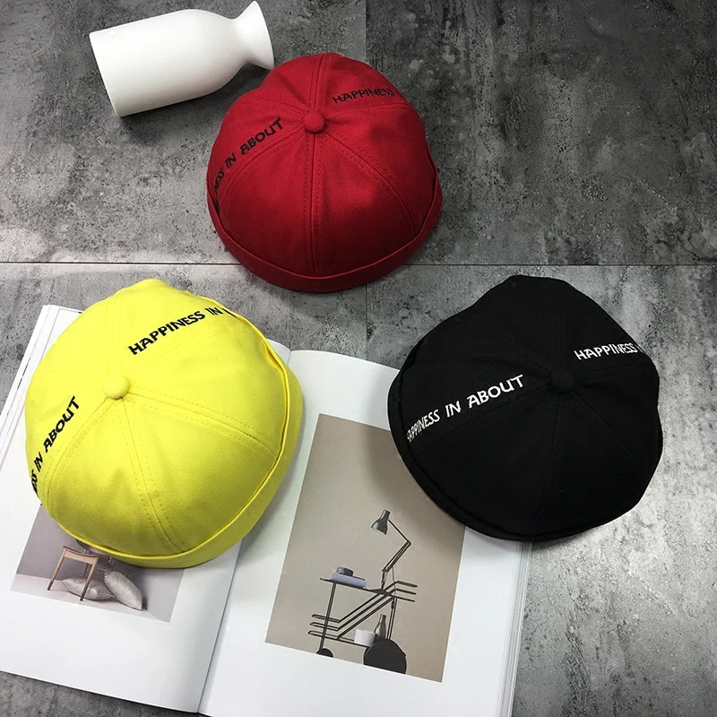 Skullcap шапка без полей для женщин и мужчин skullcap Сейлор Кепка с манжетами Ретро