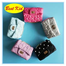 Bestkid сумки! Новые детские сумки на плечо с подсолнухами и жемчугом, милая бусина, сумки-мессенджеры для малышей, кожаный кошелек для монет, SMT048