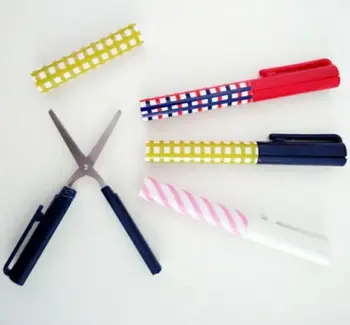 

1 pcs Creative scissors Hao Lai Mei stationery student safety scissors children scissors manual pen casing scissors