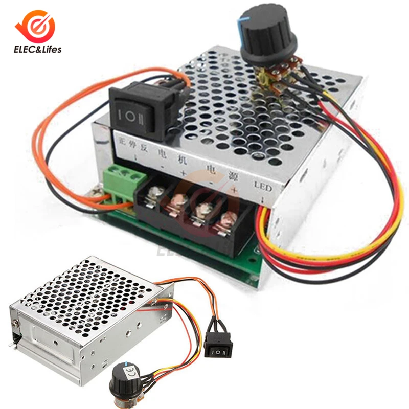 DC 12V 24V 36V 40A PWM Motor Speed Controller CW CCW Revesible Switch Regulator