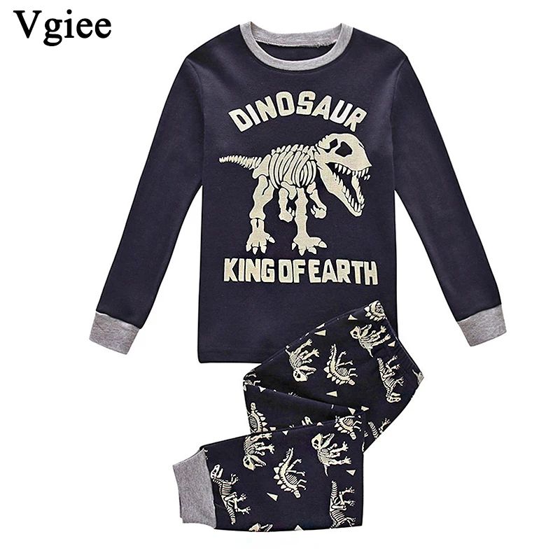 

Vgiee Kids Clothes Cotton Full Cartoon for Dinosaur O-Neck Children Clothes Boy Kids Winter Clothes CC192