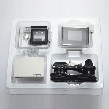 

For Xiaomi Yi Case With LCD/Battery Backdoor Waterproof Box+LCD Display Screen+Charge Battery+Adapter For Xiaoyi Accessores Set