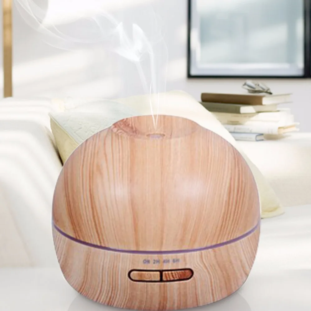 

INVITOP Air Humidifier Wood Grain Ultrasonic Essential Oil Diffuser Aroma Cool Mist Air Purifier 7 Color Change LED Household