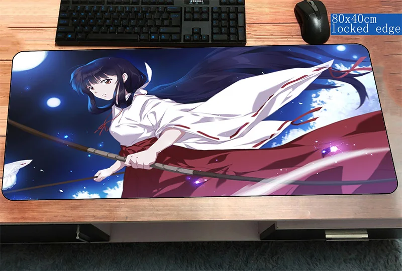Inuyasha коврик для мыши 800x400x2 мм, игровой коврик для мыши, аниме, Хэллоуин, офисный коврик, Настольный коврик, 3d коврик для мыши, игры, pc, геймерские коврики