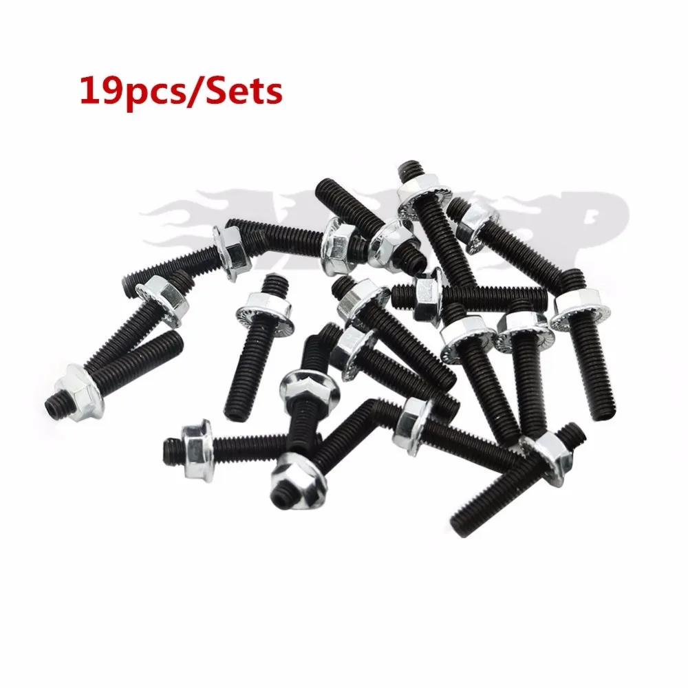 

19pcs M6 Oil Pan Bolt Screw Stud For Honda CIVIC Kit D15 / B16 / TYPE R / VTEC D H K SERIES