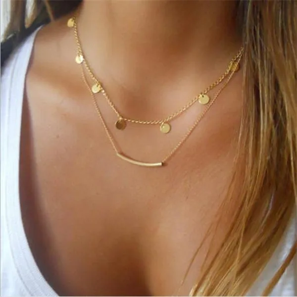 Tenande Simple Style Silver Color Clavicle Chain Triangle Cross Elephant Necklaces Pendants for Women Fashion Party Jewelry Gift | Украшения