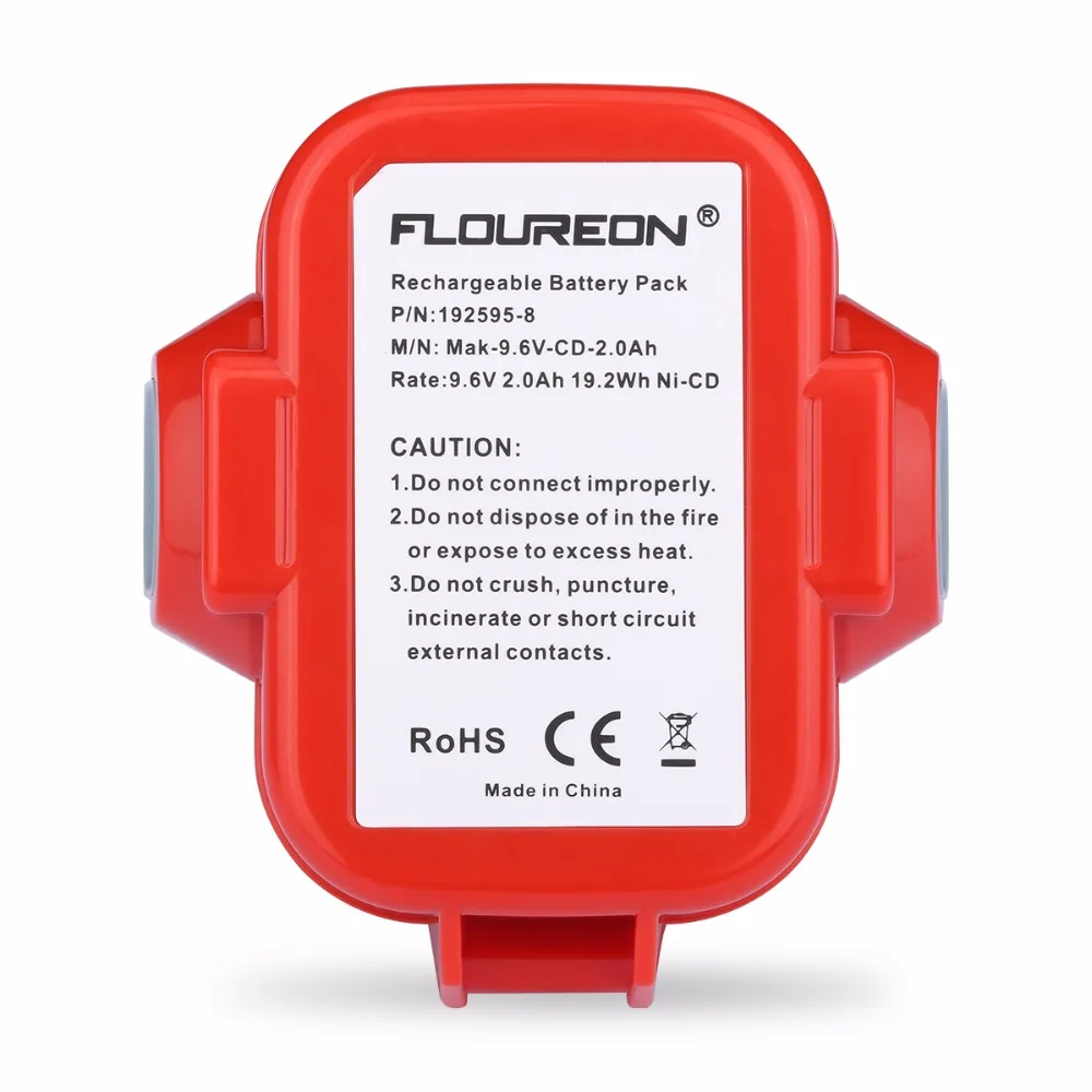 FLOUREON 9,6 V 2000mAh аккумуляторная батарея блок электроинструмента аккумуляторная батарея дрель для Makita 9120 9122 PA09 6207D Ni-CD батарея