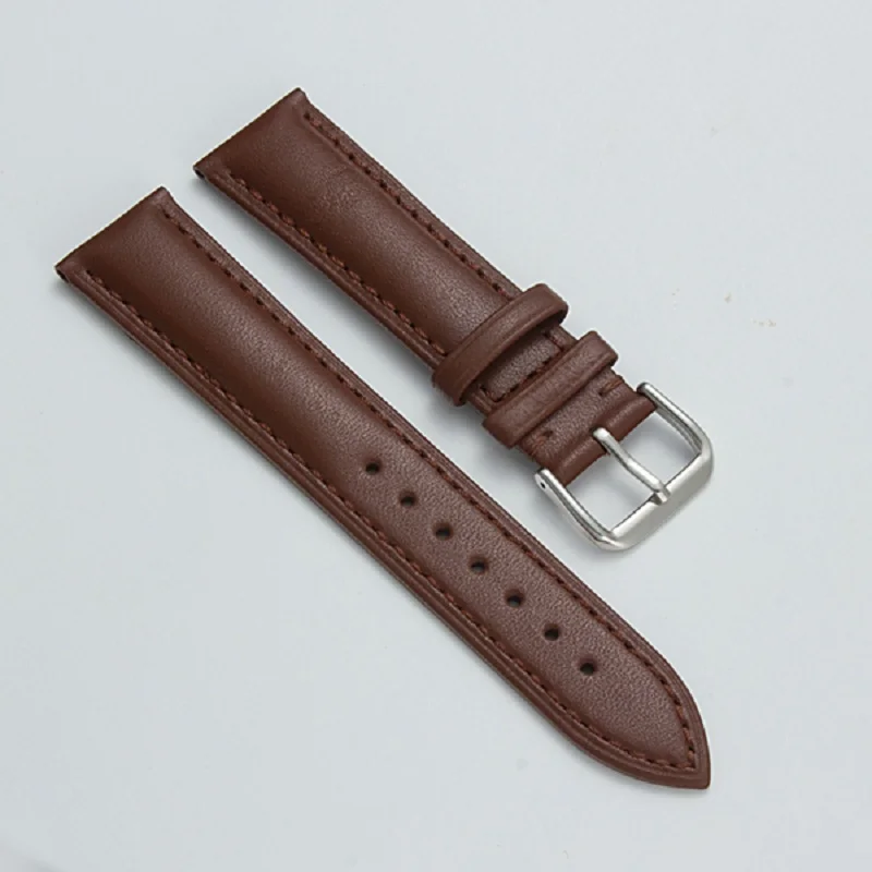 

Watch Belt New Watch Strap 20mm 22mm Soft Breathable PU Leather Watchbands Black Brown Buckle Band