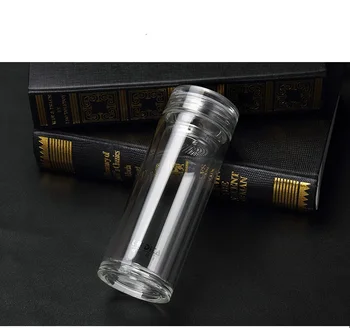 

1PC Water Bottle for Tea Double Glass Drinkware with Tea Infuser Leakproof My Bottle Coffee Bussiness Office Gift KD 1475