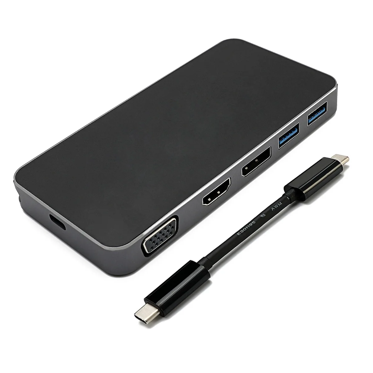 

Zihan Thunderbolt3 USB-C USB 3.1 to Displayport VGA HDMI USB HUB & Dual Type-C Female Power Adapter for Laptop
