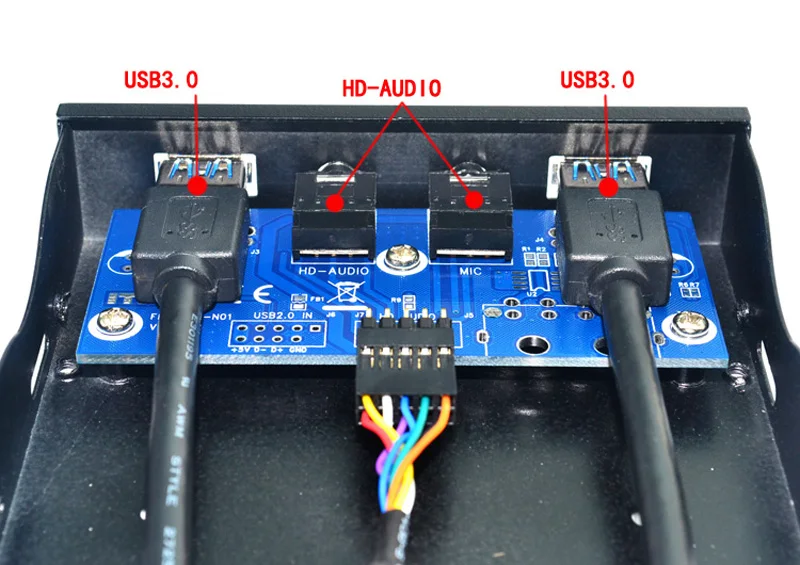 Разъем для наушников 3 5 &quotFloppy Bay 19pin к USB 0 концентратор HD аудио микрофон 2 порта USB3.0