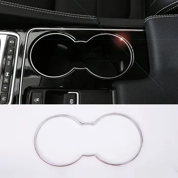 

Chrome Interior Car Front Cup Holder Cover Trim Sticker For Jaguar XE F-Pace f pace Accessories