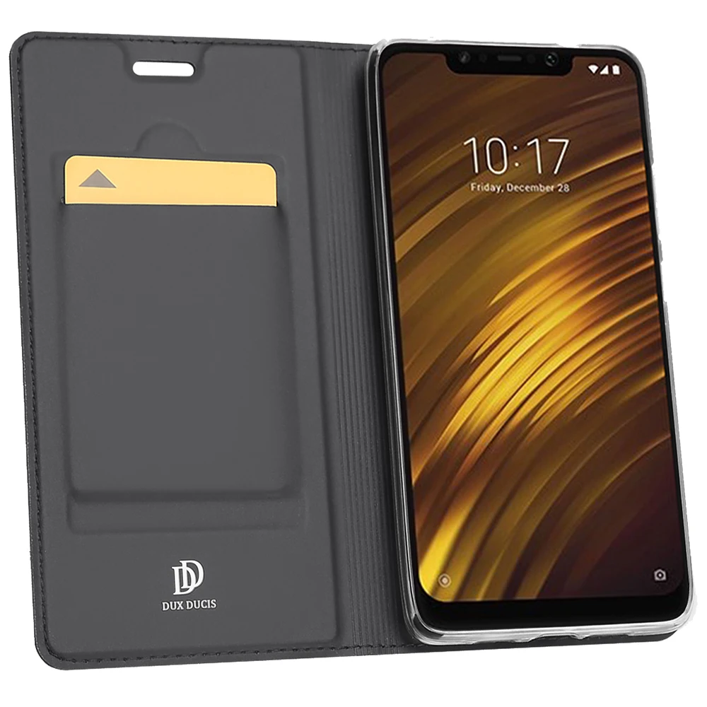

Flip Case For Xiaomi POCOPHONE F1 PU Leather TPU Soft Bumper Protective Card Slot Holder Wallet Stand Cover Mobile Phone Bag