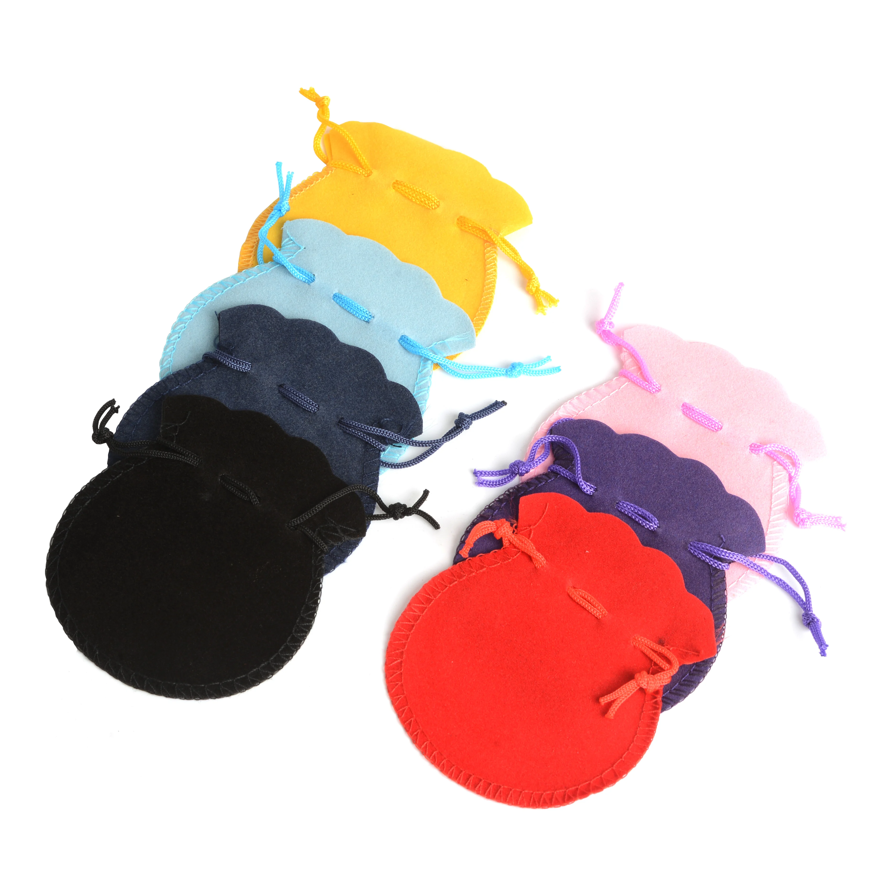 10pcs/lot 7x8cm 9x12cm Velvet Bag Drawstring Pouch Calabash Jewelry Ring Packing Bags Wedding Christmas Candy Gift Favor Bag