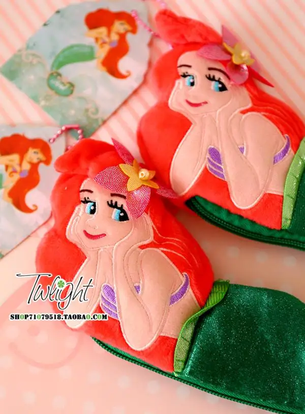 Мультяшный милый каваи маленькая Русалочка Ариэль принцесса кошелек плюшевая