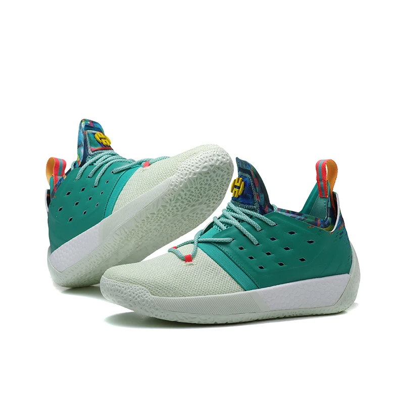 Баскетбольные кроссовки Mahadeng boost Harden Vol.2 B28106 спортивные зеленого и белого цвета