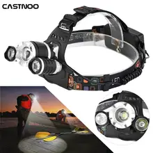 CastNoo T6+ 2 XPE светодиодный 4 режима фары наружная перезаряжаемая фара Масштабируемые налобный фонарь для охоты, Применение 2x18650 Батарея A391