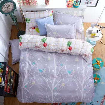 

Juwenin UNIHOME Luxury Full/Queen Duvet cover set 300 thread count fiber reactive prints bedding set XIALUTE