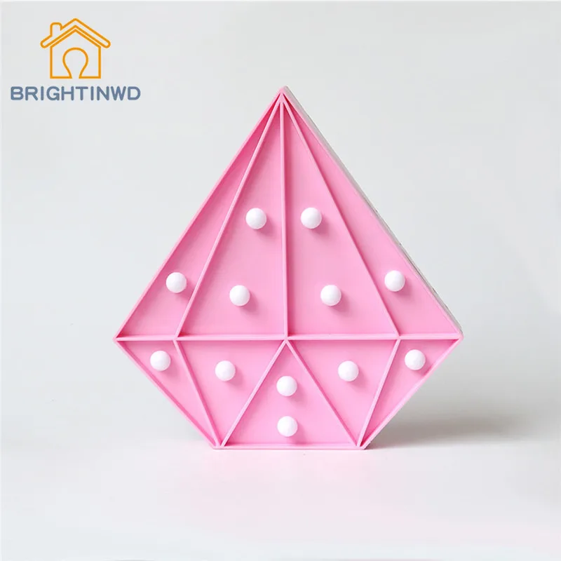 

BRIGHTINWD 2018 Ins Explosion Models Four-color Diamond Night Light Led Decorative Lights Creative Holiday Modeling Lamp
