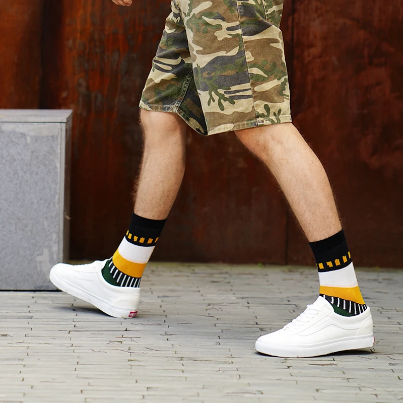 VVQI 5pairs harajuku socks men hip hop funny dress socks cotton street