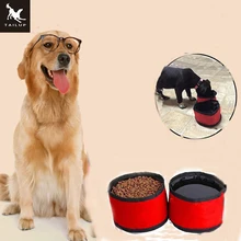Складные миски для путешествий для собак, кошачий контейнер для еды и розлива воды, 2 в 1, миска для еды для домашних животных, сумка для еды для собак и кошек