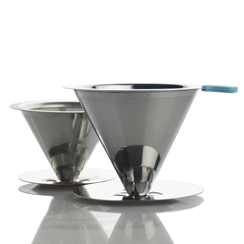 304 Stainless Steel V60 Dripper Barista Coffee Maker Reusable Filters