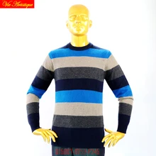 VA 2017 fall winter men’s Christmas knitted turtleneck casual sweater coat cardigans oversize cashmere striped blue wine navy