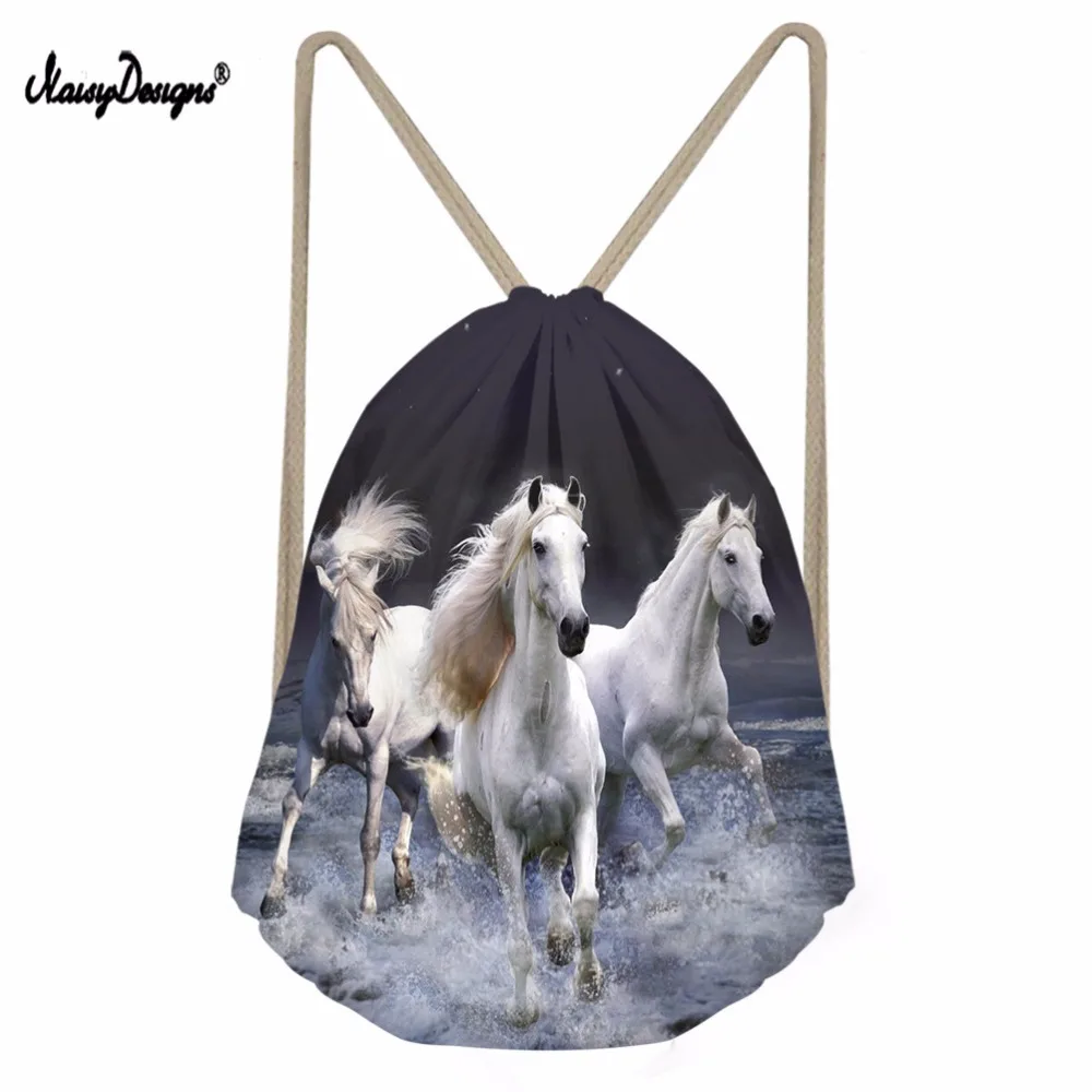 NoisyDesigns Small Drawstring Bags for Teenage Girls Men Backpack Women School Backpack Crazy Horse Printing Package Bag Bolsa NoisyDesigns Small Drawstring Bags for Teenage Girls Men Backpack Women School Backpack Crazy Horse Printing Package Bag Bolsa