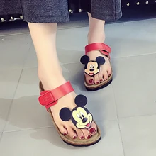 Fashion New Style Sale top summer women fashion Lovely Michimi mouse slippers cute beach flat with pinch Flip flops