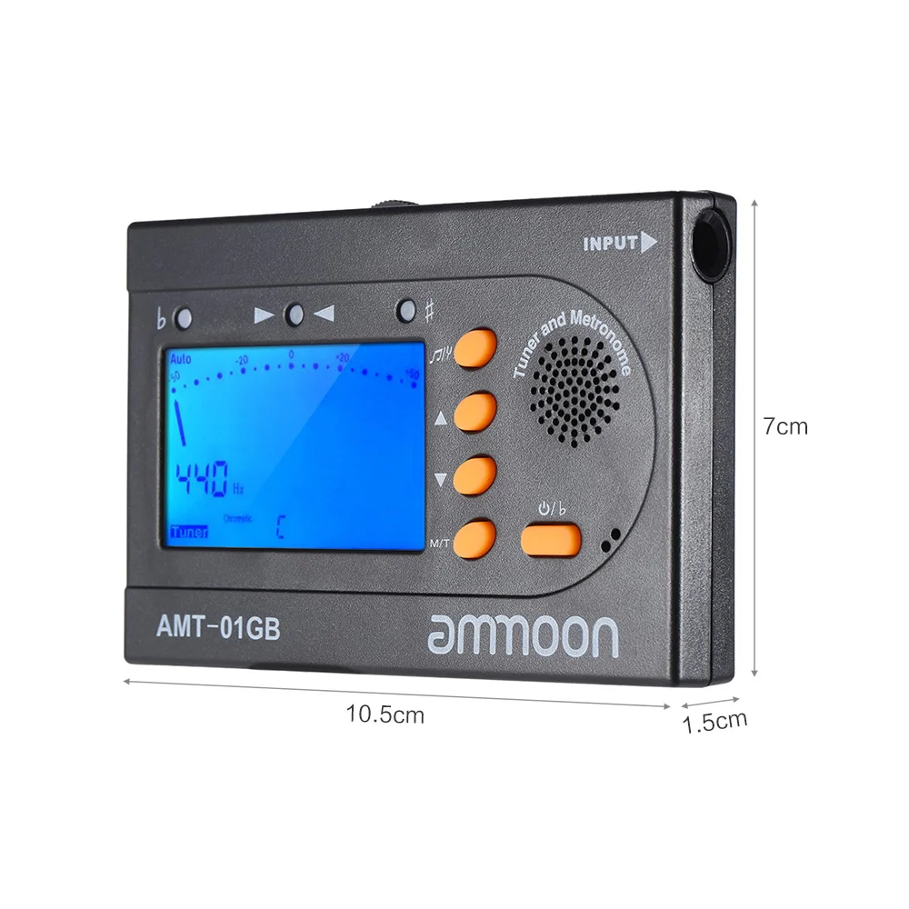 Ammoon Bb труба B плоская латунь с ammoon AMT-01GB 3в1 Metro-тюнер