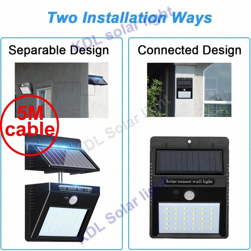 30 светодиодный 500lm Солнечный свет раздельный монтаж pIR motion 3 senser светодиодный солнечный свет открытый l I 5 M кабель Уличный настенный светильник для гаража
