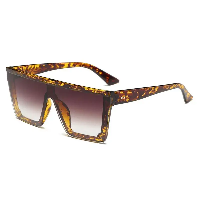 1 шт. Модные солнцезащитные очки для женщин для мужчин Oversize вождения Прохладный Защита от солнца очки квадратный мужской - Цвет оправы: Dark Brown