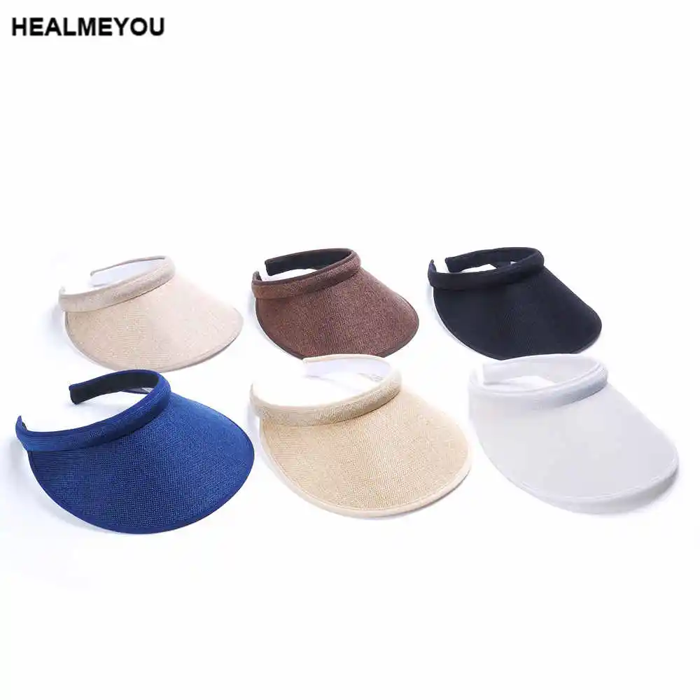

1Pc Fashion Plain Visor Outdoor Adjustable Sun Cap Sport Golf Tennis Beach Hat