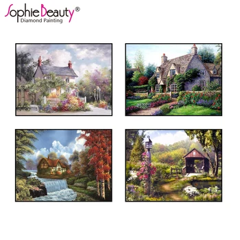 

2018 Sophie Beauty 5d Full Diamond Painting Cross Stitch Different Countryside World Embroidery Arts Drawing Needlework Mosaic
