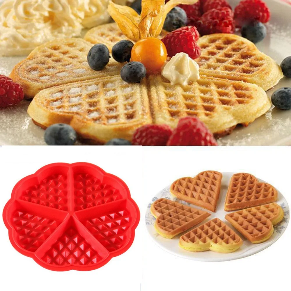Waffle mould Kitchen Silicone Mini Round Waffles Pan Cake Baking Mould